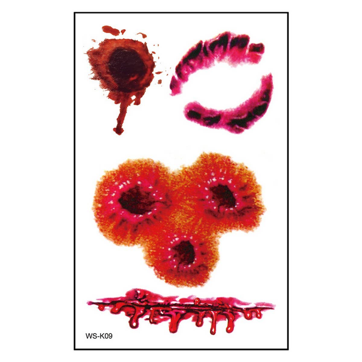 HALLOWEEN SCAR TATTOOS BLOODY WOUND STICKERS_CWMM8377