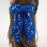 BOW STYLE SPRING HAIR CLIP RHINESTONE RUGBY_CWAHA6189