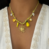 Summer Starfish Pearl Heart Beaded Necklace_Cwaje05574