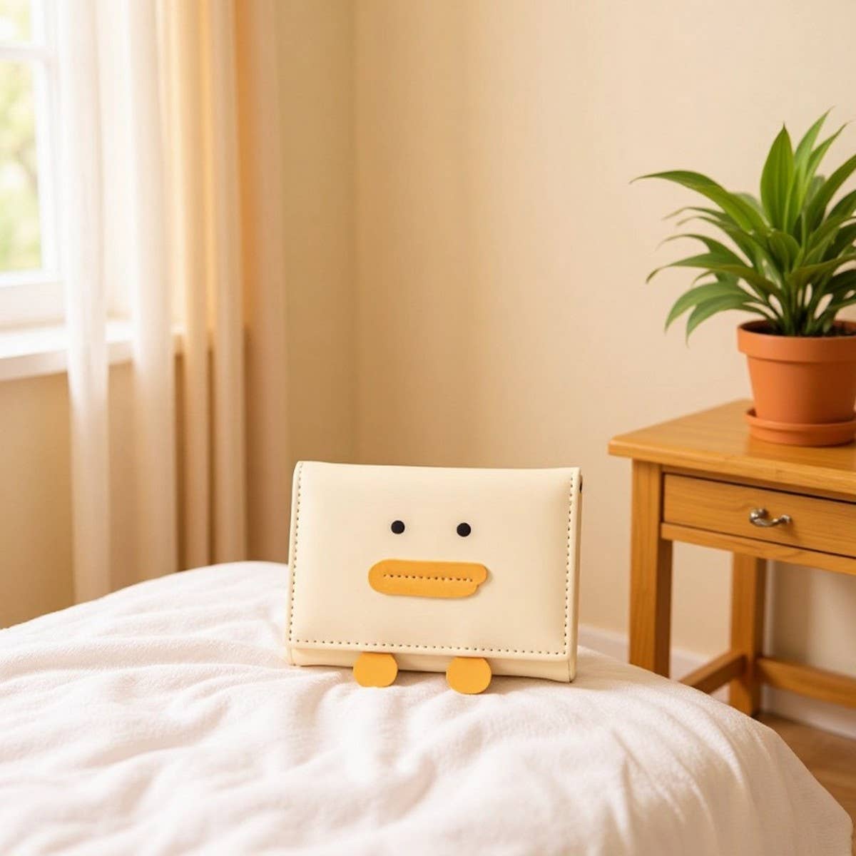 New Cute Yellow Duck Mini 3-Fold Wallet_Cwab06255