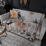 MULTIFUNCTIONAL BLANKET WITH LEAF PATTERN_CWMM0326