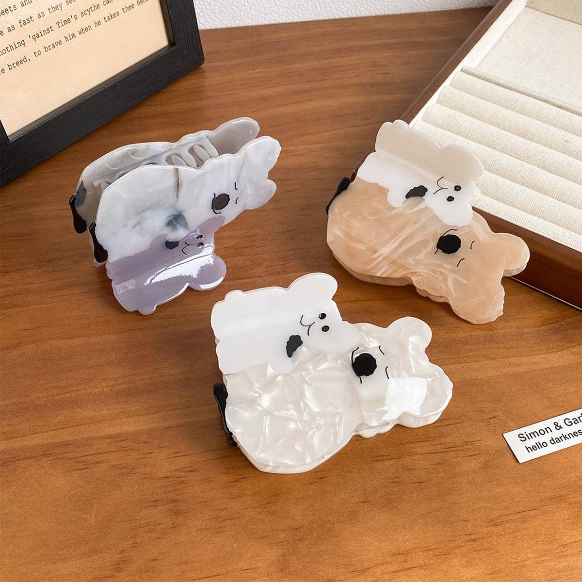 CUTE TWIN KOALA ACETATE HAIR CLIPS CLAWS_CWAHA6014