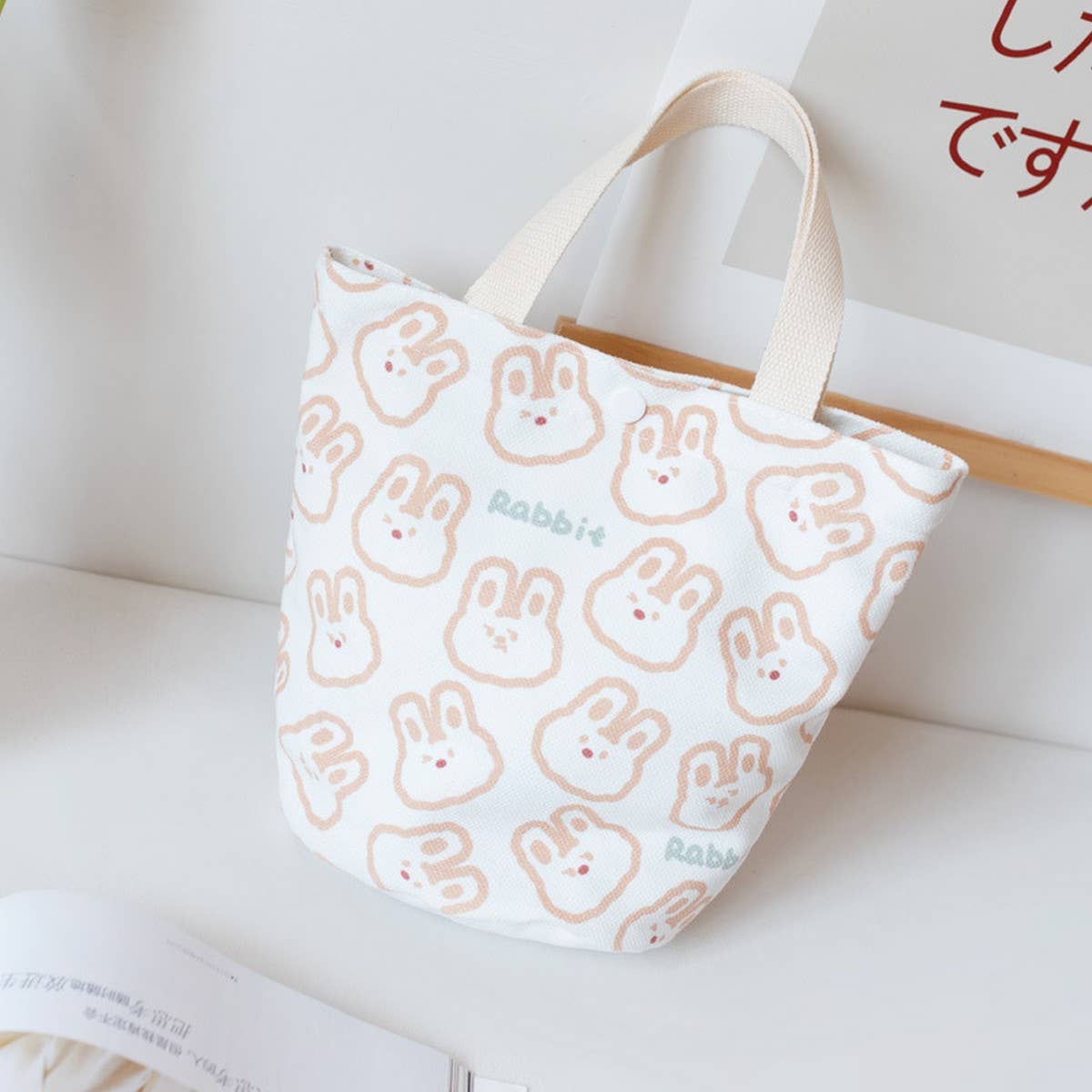SPRING CANVAS LUNCH BUCKET BAG FOR WOMEN_CWAB5672