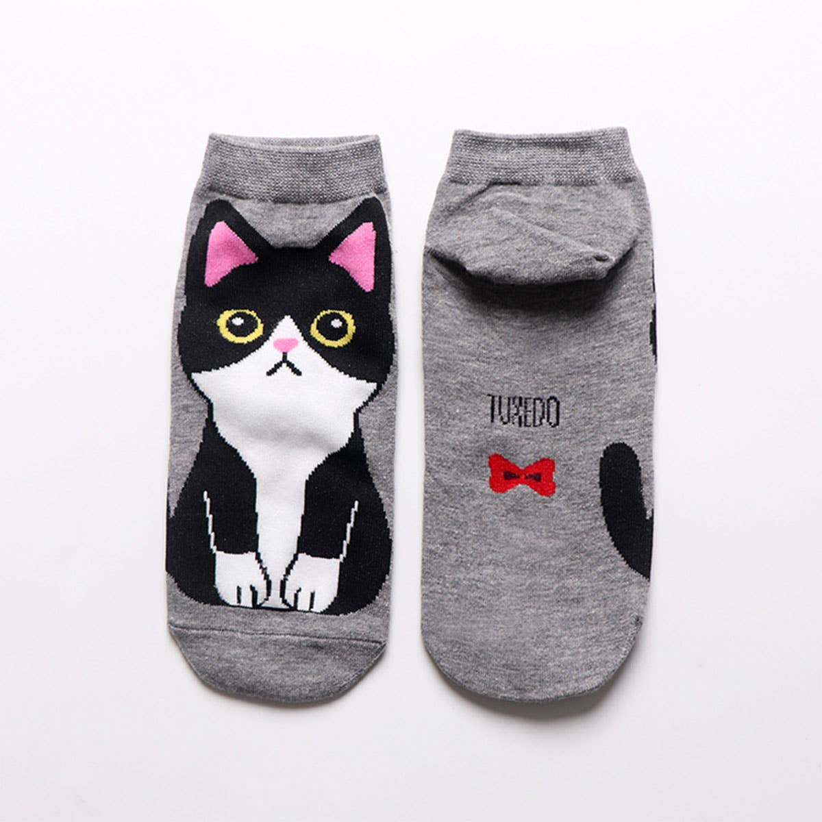 CUTE CAT PATTERN ANKLE SOCKS_CWMS0210
