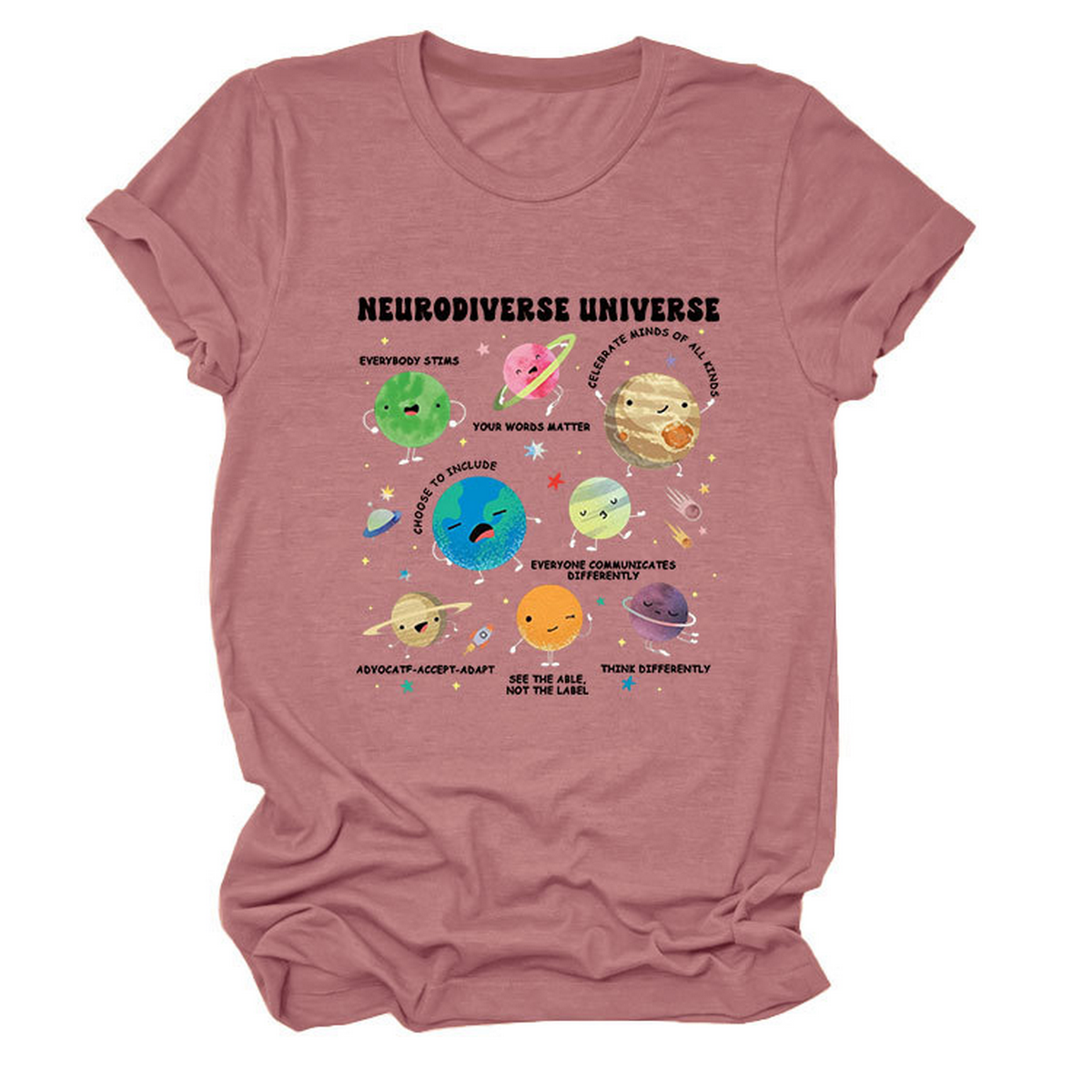 CASUAL CUTE TEE NEURODIVERSE UNIVERSE DESIGN_CWTTSL0513