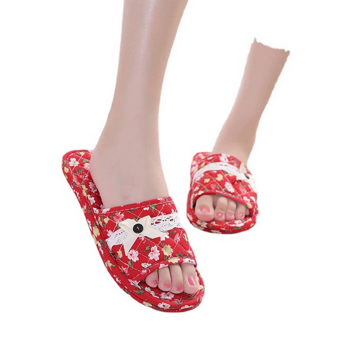 LINEN INDOOR SLIPPERS FOR HOME COUPLE WEAR_CWSHF0171