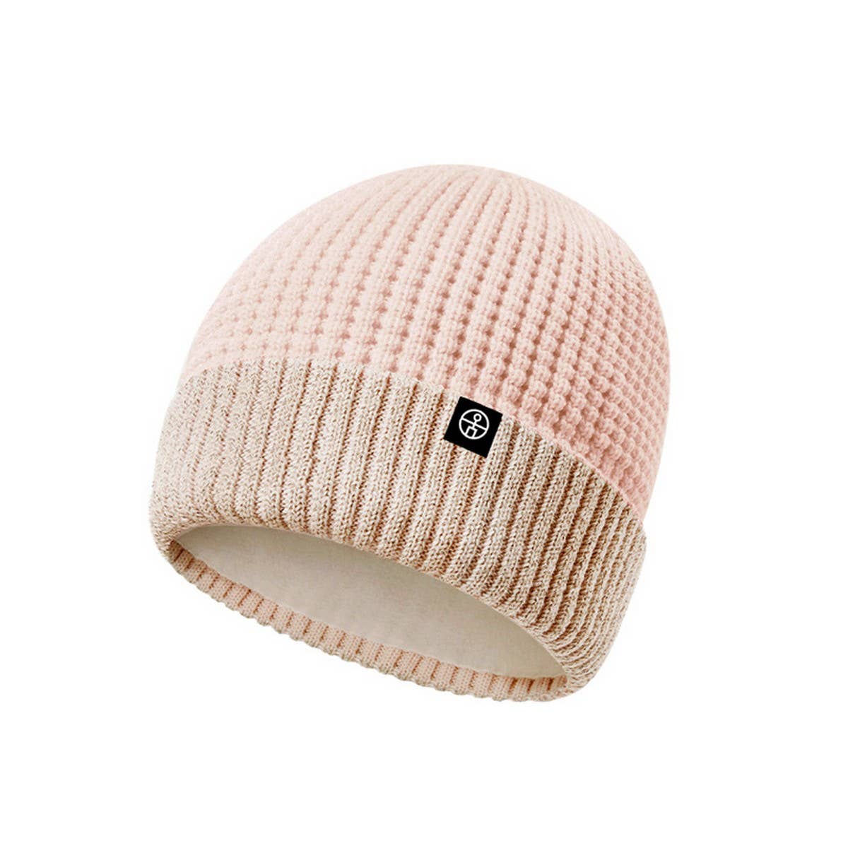 Winter Double Layer Fleece Reflective Knitted Hat_Cwah2458