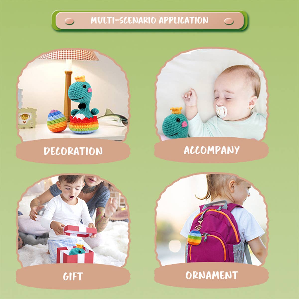 HANDMADE DIY DINOSAUR CROCHET MATERIAL KIT_CWMM0801