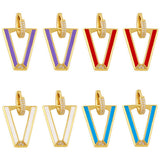 COLORFUL ZIRCON INVERTED TRIANGLE V SHAPED EARRING_CWAJE1013