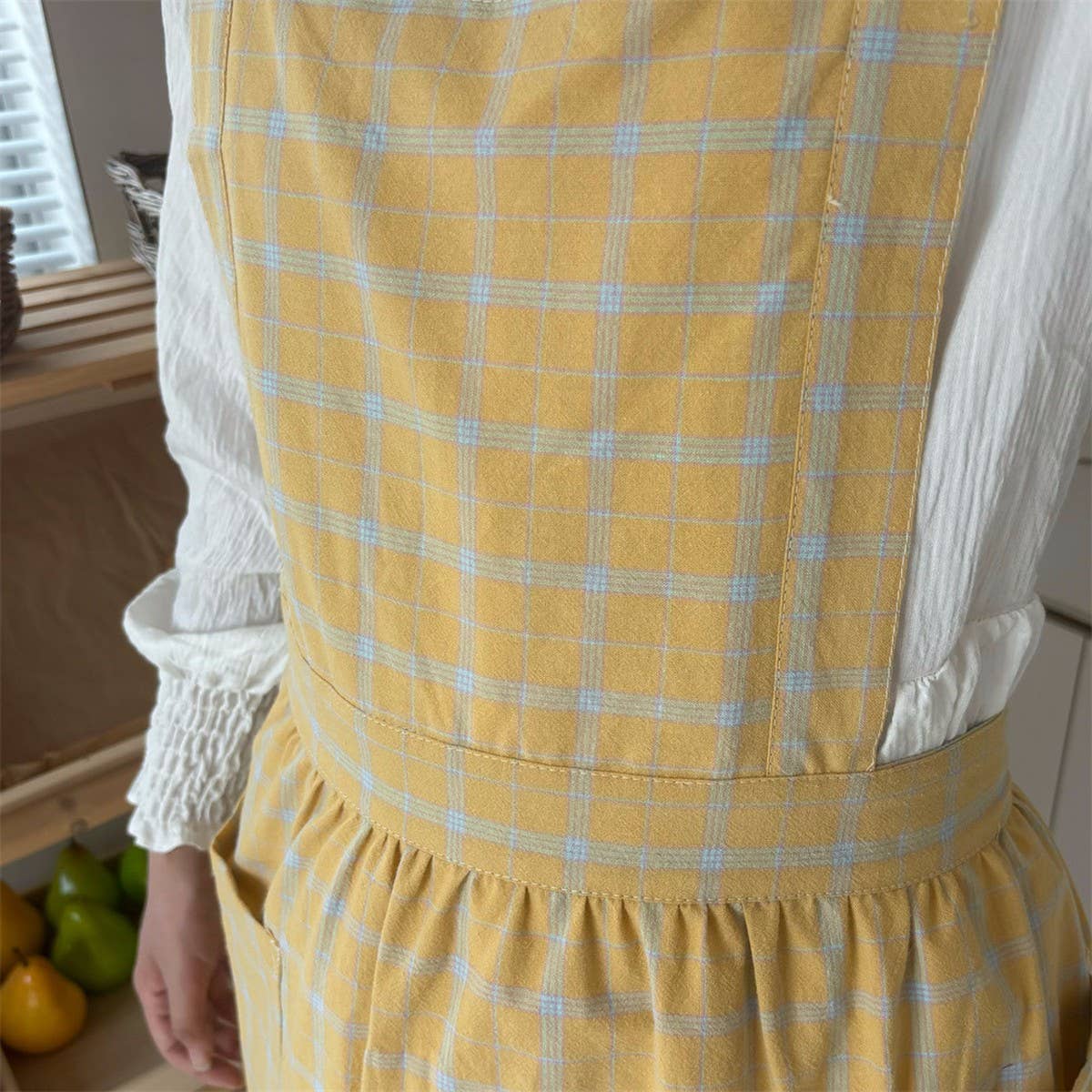 PLAID APRON FOUR COLOR CAFE WORK APRON_CWMM5813