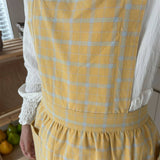 PLAID APRON FOUR COLOR CAFE WORK APRON_CWMM5813