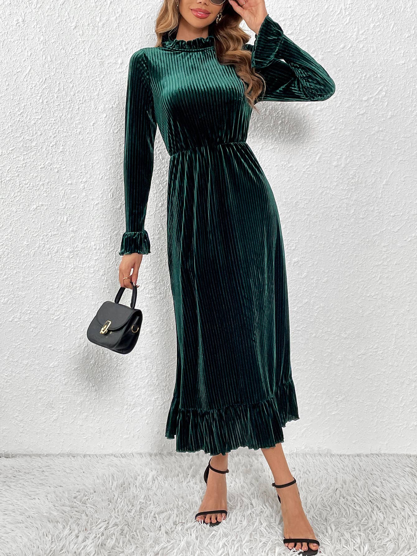 Velvet Waist Slimming A Skirt