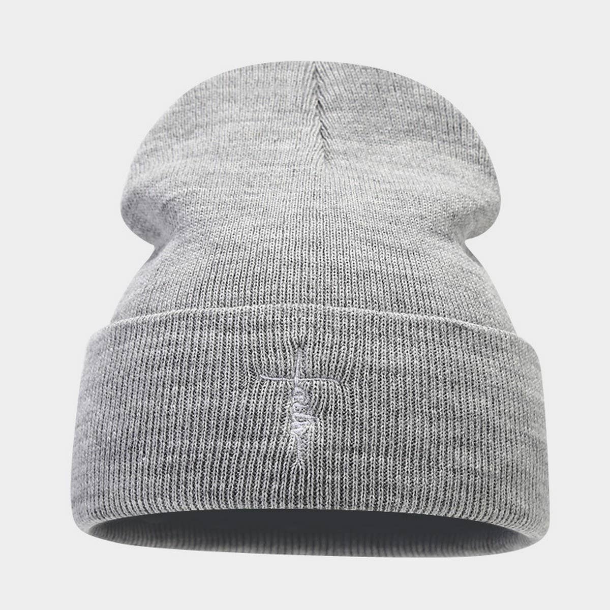 LETTER EMBROIDERY CIRCULAR HIP HOP KNITTED HAT_CWAH2088