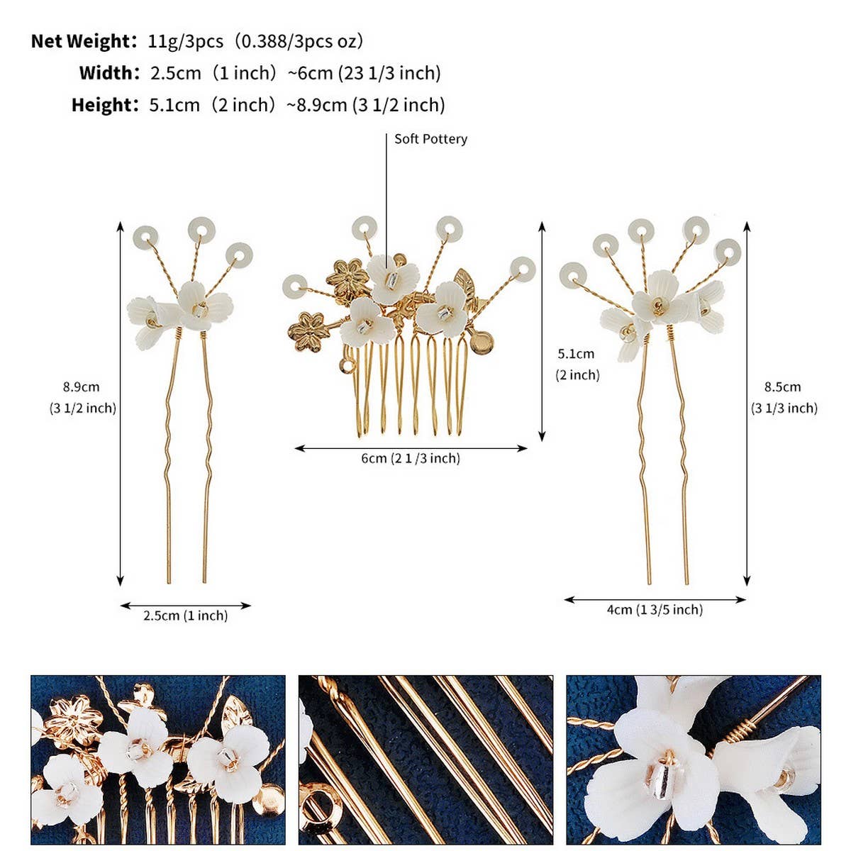 RETRO ALL MATCH BRIDAL HAIR ACCESSORIES SET_CWAHA2795