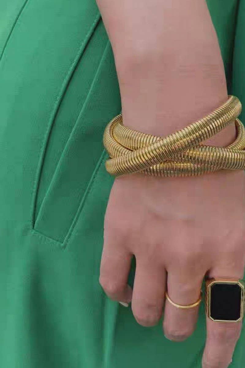 Cwaje1202_Interweaved Snake Chain Bracelet