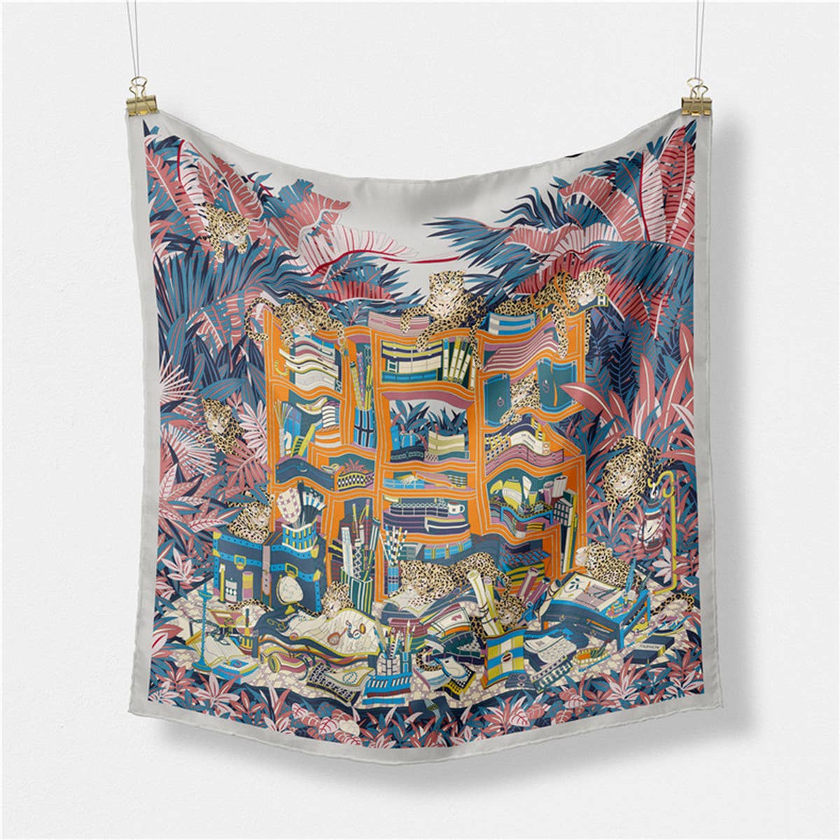 GREEN SILK SCARF VERSATILE NECK TIE HAIR ACCES_CWASC0659