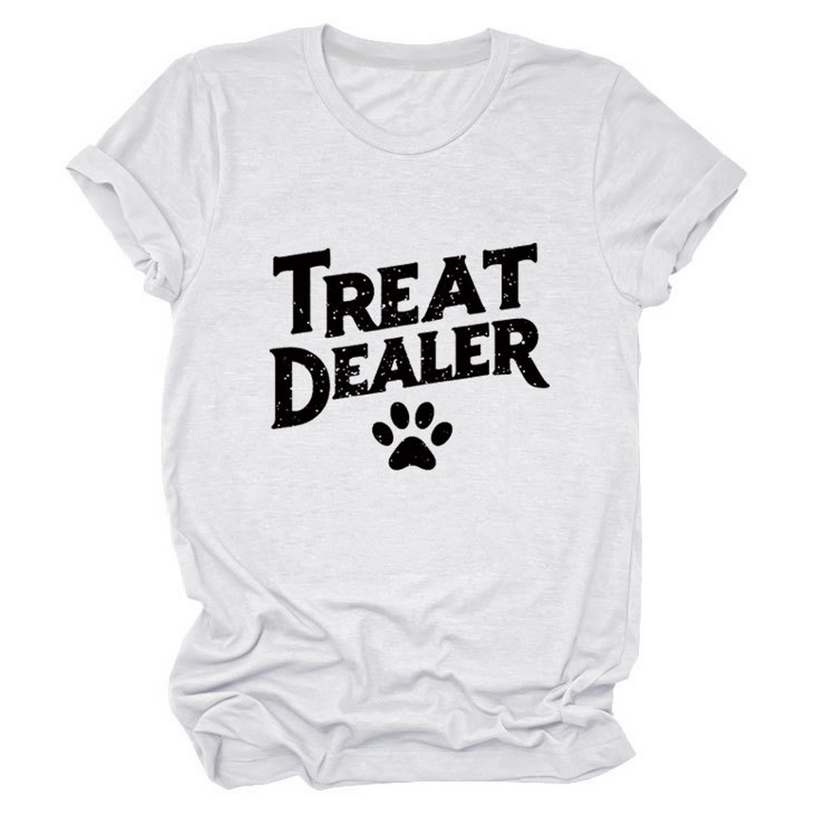 STYLISH CREW NECK SHORT SLEEVE TEE FOR WOMEN_CWDSD8365