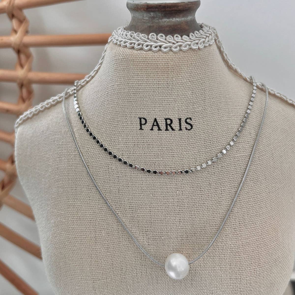 DOUBLE FRESHWATER PEARL NECKLACE_CWAJE1274