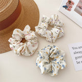 Women Fresh Fabric Broken Flower Hair Tie_Cwaha0841