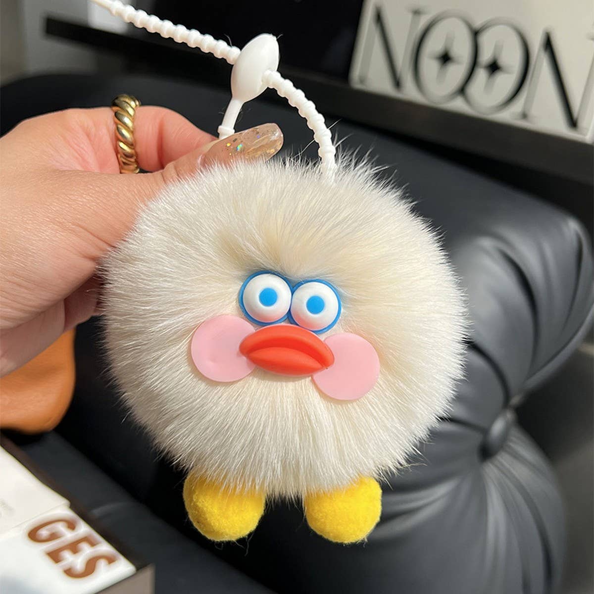CARTOON DOLL PLUSH DUCK CAR KEYCHAIN PENDANT_CWMM2496