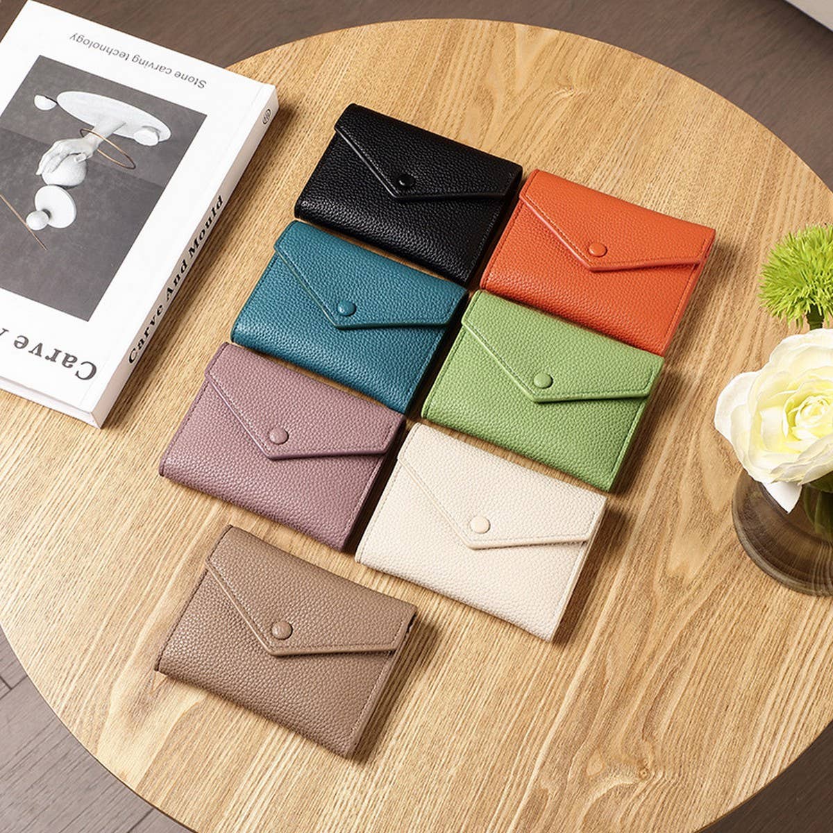 New Autumn Solid Envelope 3-Fold Wallet_Cwab06265