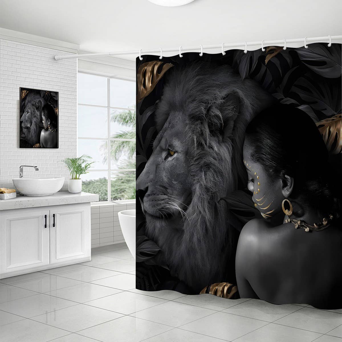 DIGITAL PRINTING BATHROOM SHOWER CURTAIN_CWMM1788