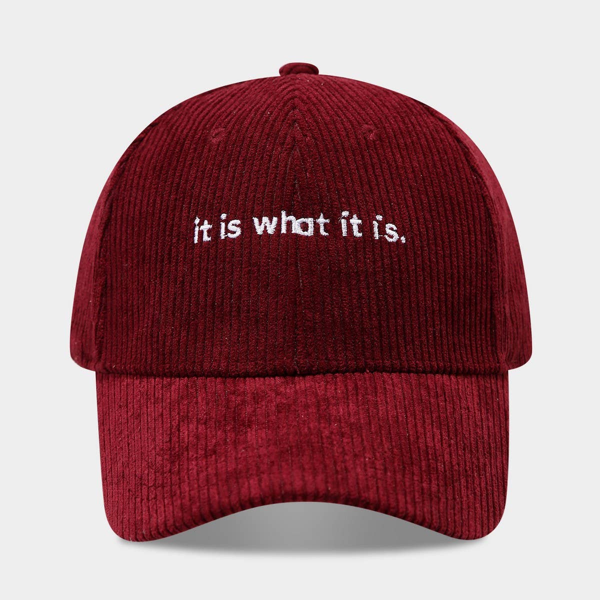 Corduroy Letter Baseball Cap Women Trendy_Cwah04649
