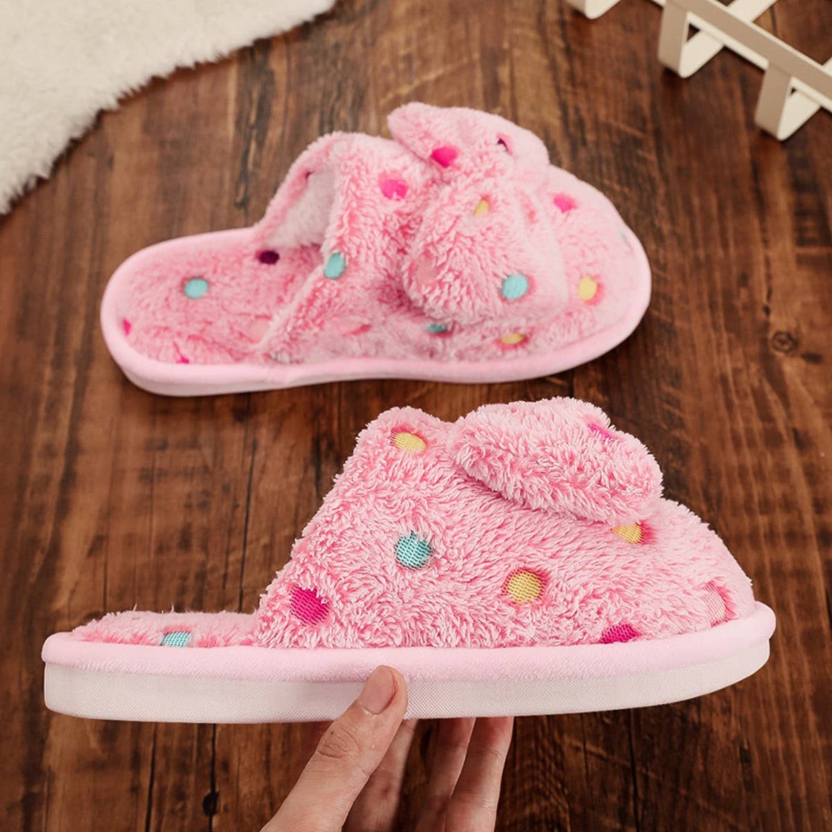 Colorful Butterfly Cotton Slippers_Cwshs0452