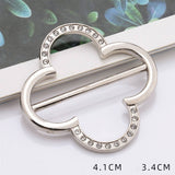 LACE AND DIAMOND CORNER BUTTONS SCARF RING_CWMM2135