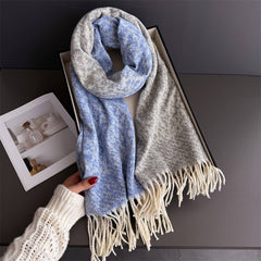 Colorblock Cashmere Feel Soft Warm Tassel Scarf_Cwasc03242