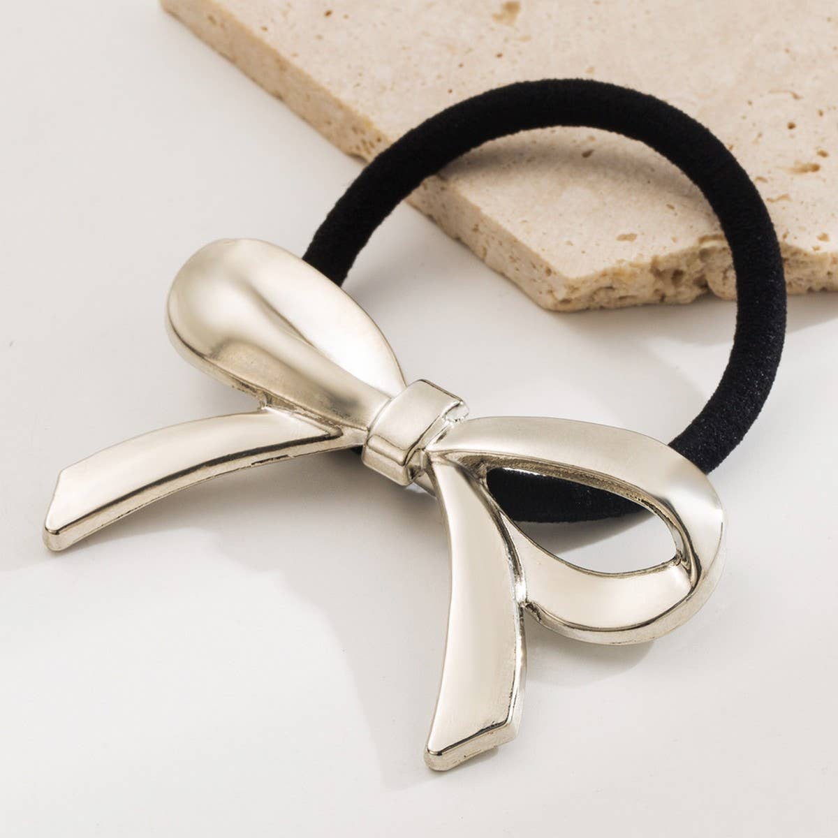 STYLISH METAL BOW HAIR TIE SWEET ELEGANT_CWAHA6191