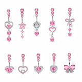 BUTTERFLY CZ BELLY RING WITH STAINLESS STEEL BAR_CWMM9250