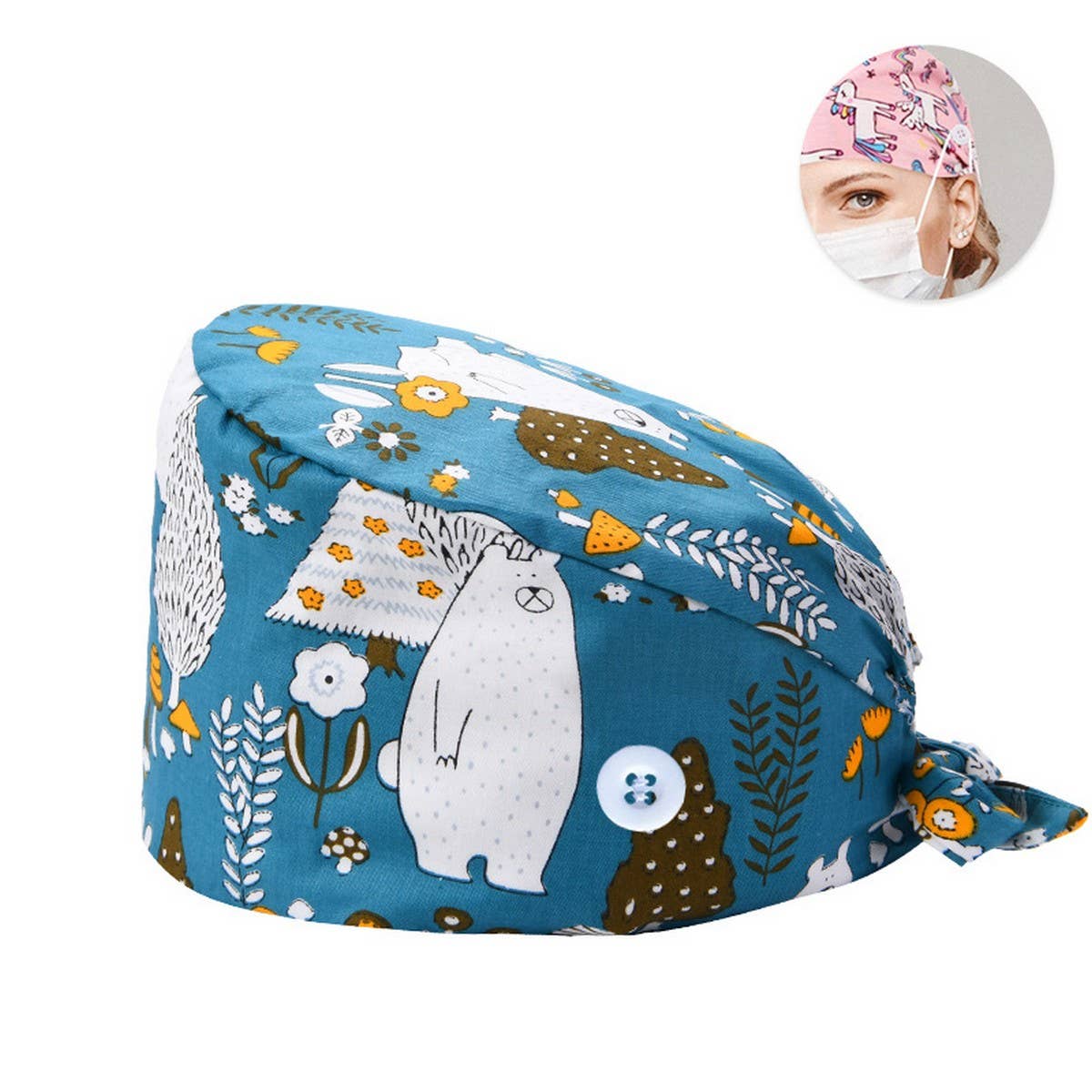 SURGICAL CAP DOCTOR CAP COTTON PRINTED CAP_CWAH3331