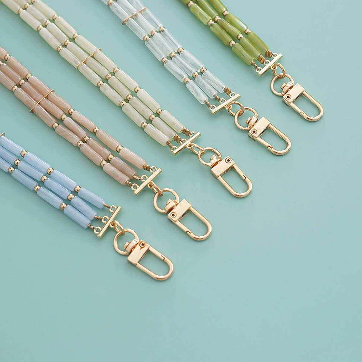 BAMBOO STYLE ACRYLIC LONG CROSSBODY HANDBAG STRAP_CWMM5118