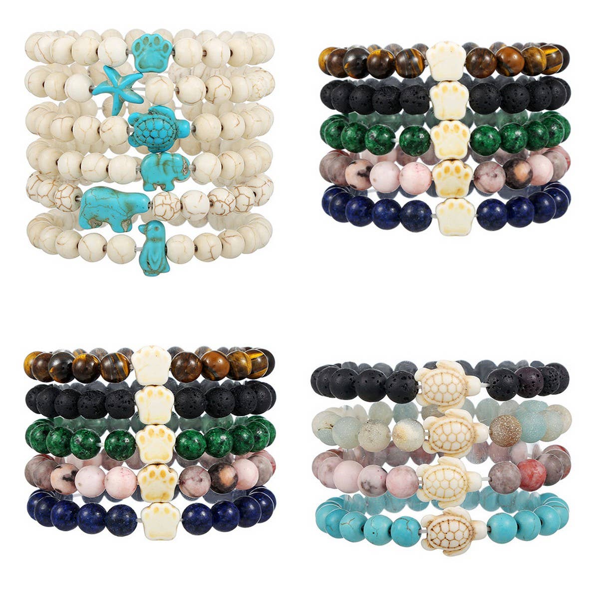 FASHIONABLE MARINE ANIMAL BRACELET SET_CWMM3539