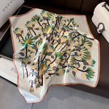 FASHIONABLE SILK SCARF FLORAL PRINT FALL WINTER_CWASC0537