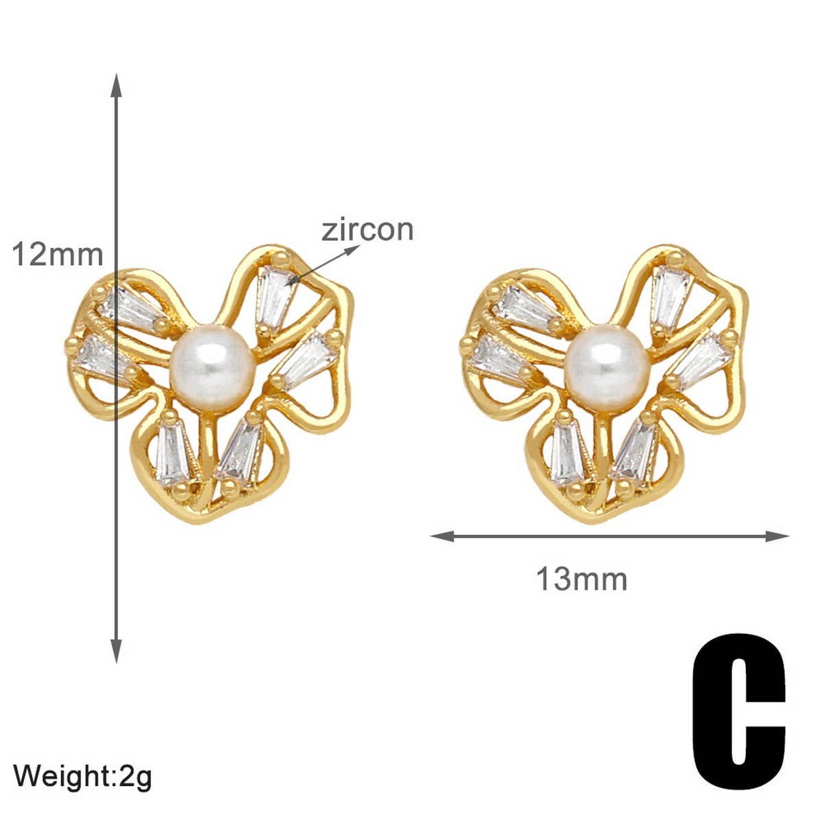 FASHIONABLE ZIRCON INLAID BEE EARRINGS_CWAJE0996