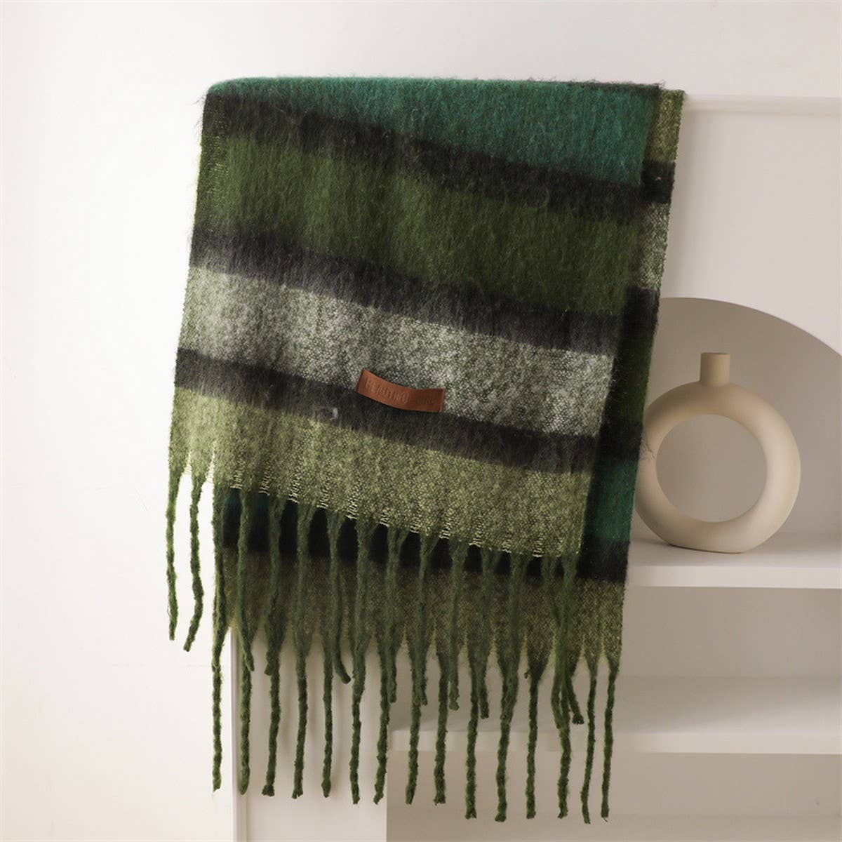 Plaid Patchwork Fringe Scarf For Fall Winter_Cwasc2759