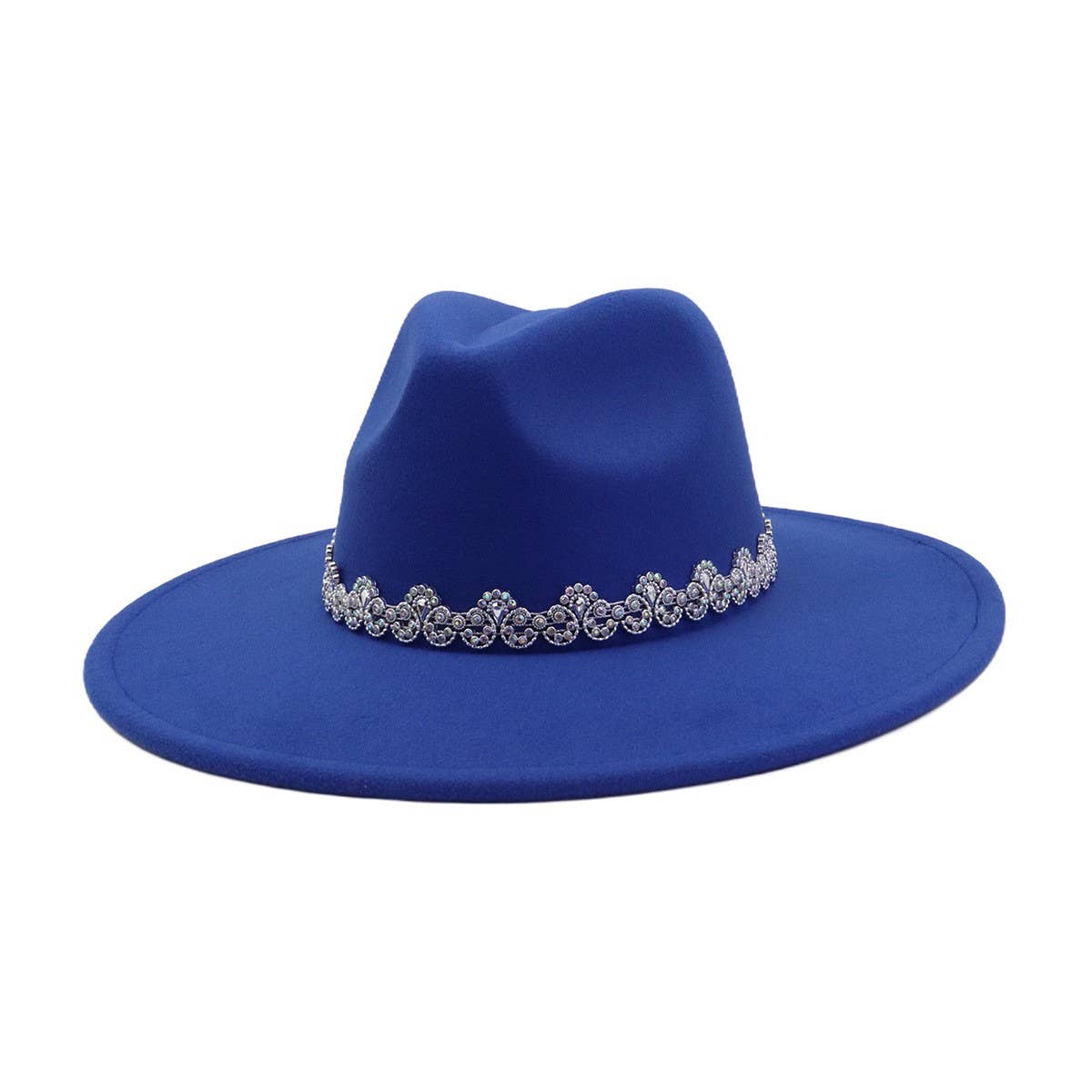 MEN WOMEN WOOL BLEND FEDORA HAT HEART TOP_CWAH04386