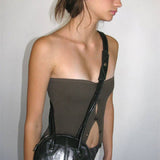 Trendy Ribbed Cardigan Tube Top Set