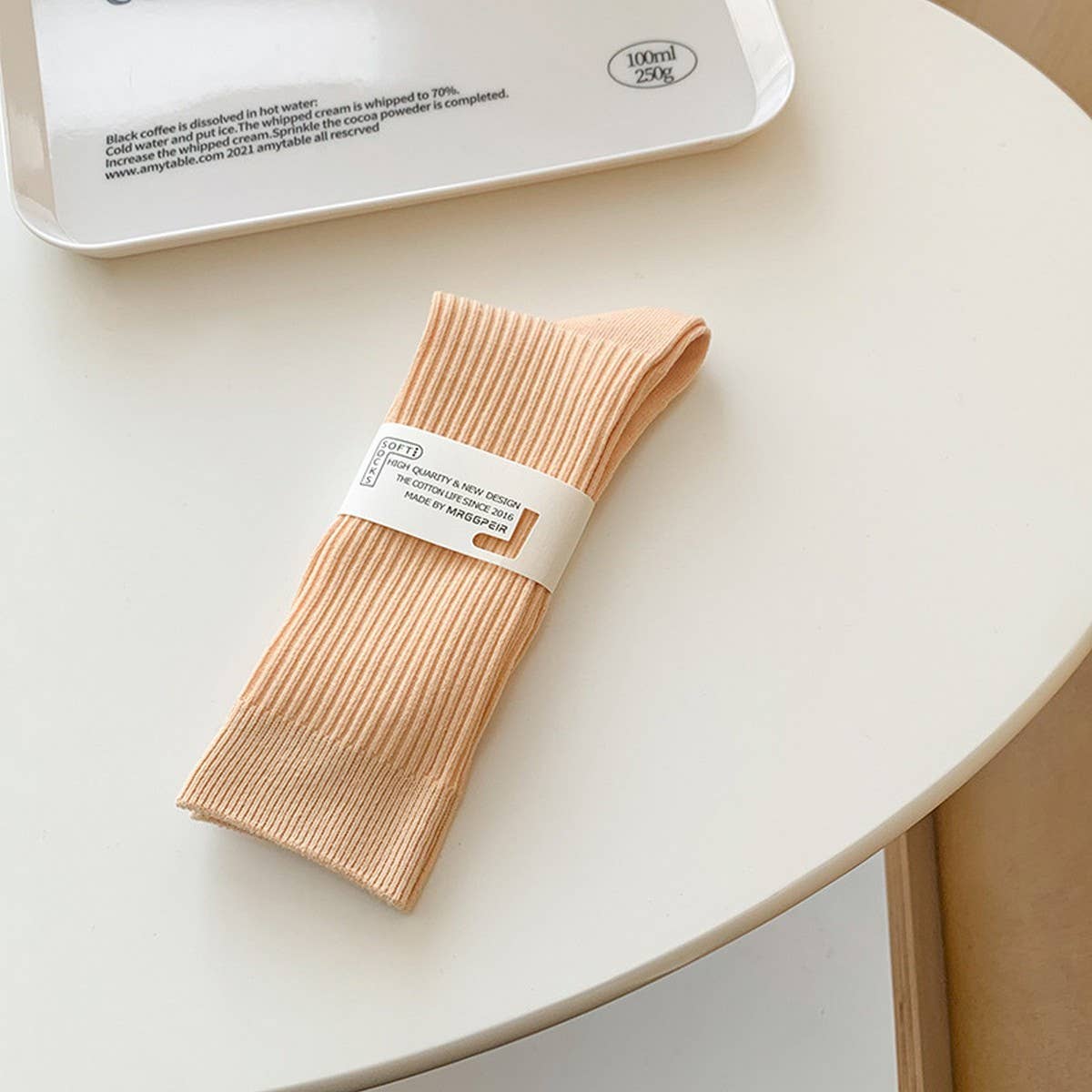 SPRING AND SUMMER MACARON COLOR SOCKS_CWMS0597