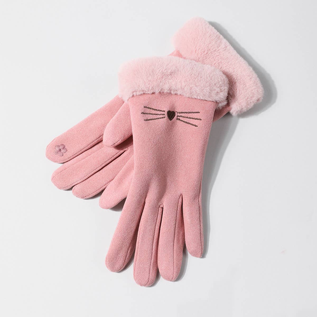 Womens Winter Plush Warm Cute Gloves_Cwag0064
