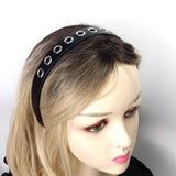 ELEGANT PUNK WIDE PU HEADBAND WITH LARGE STUDS_CWAHA6317
