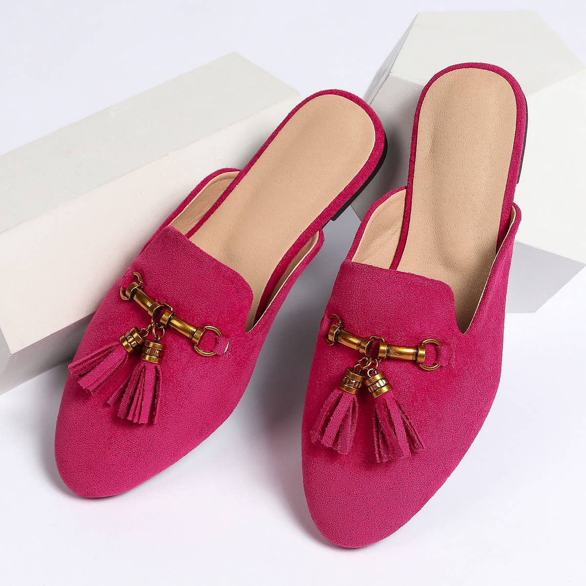 FASHION LARGE SIZE TASSEL ROUND HEAD MULES_CWSHF0036