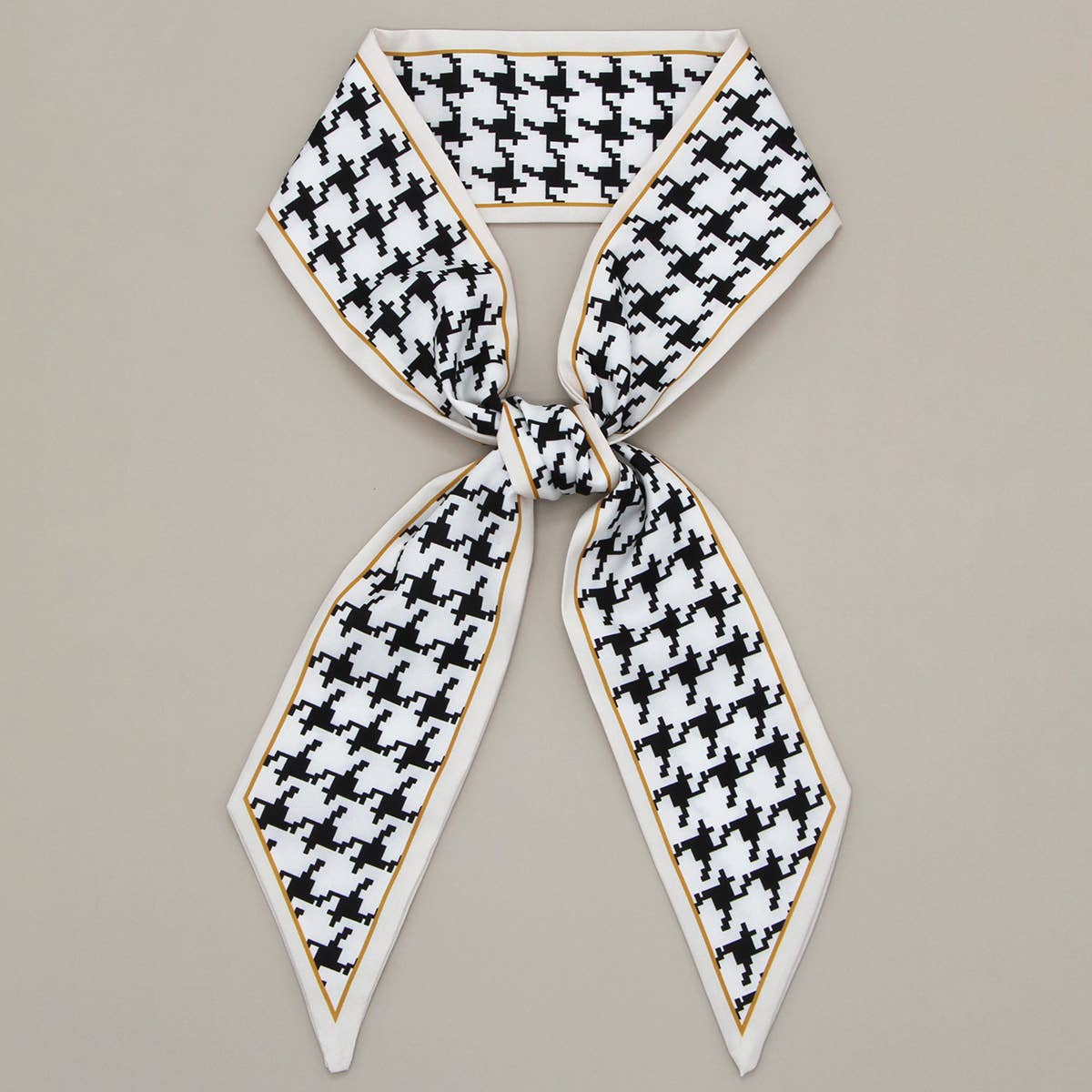 FLORAL LETTER RIBBON SCARF FOR HAIR AND BAG_CWASC0097