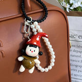 NEW CARTOON CLAY KEYCHAIN PEARL CHAIN GIFT CHARM_CWMM7879