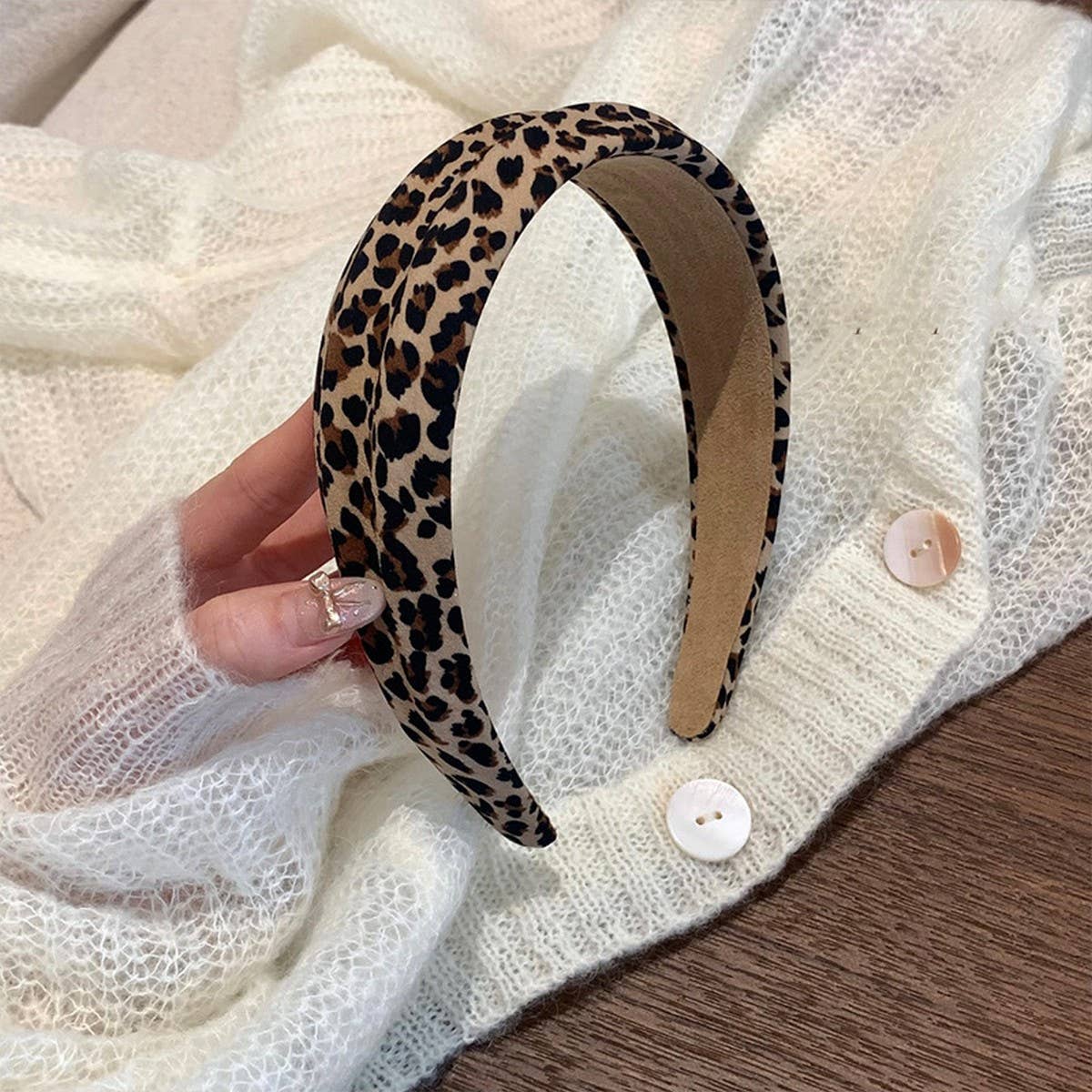 Leopard Wide Headband Retro Daily Hairband_Cwaha08060