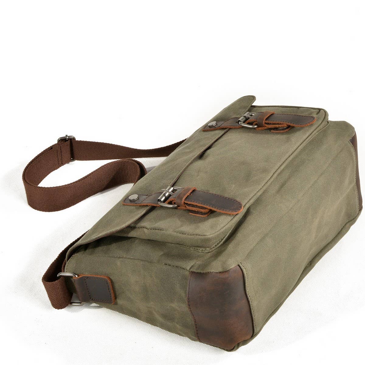 MENS WATERPROOF WAXED CANVAS SATCHEL BAG_CWAB5560