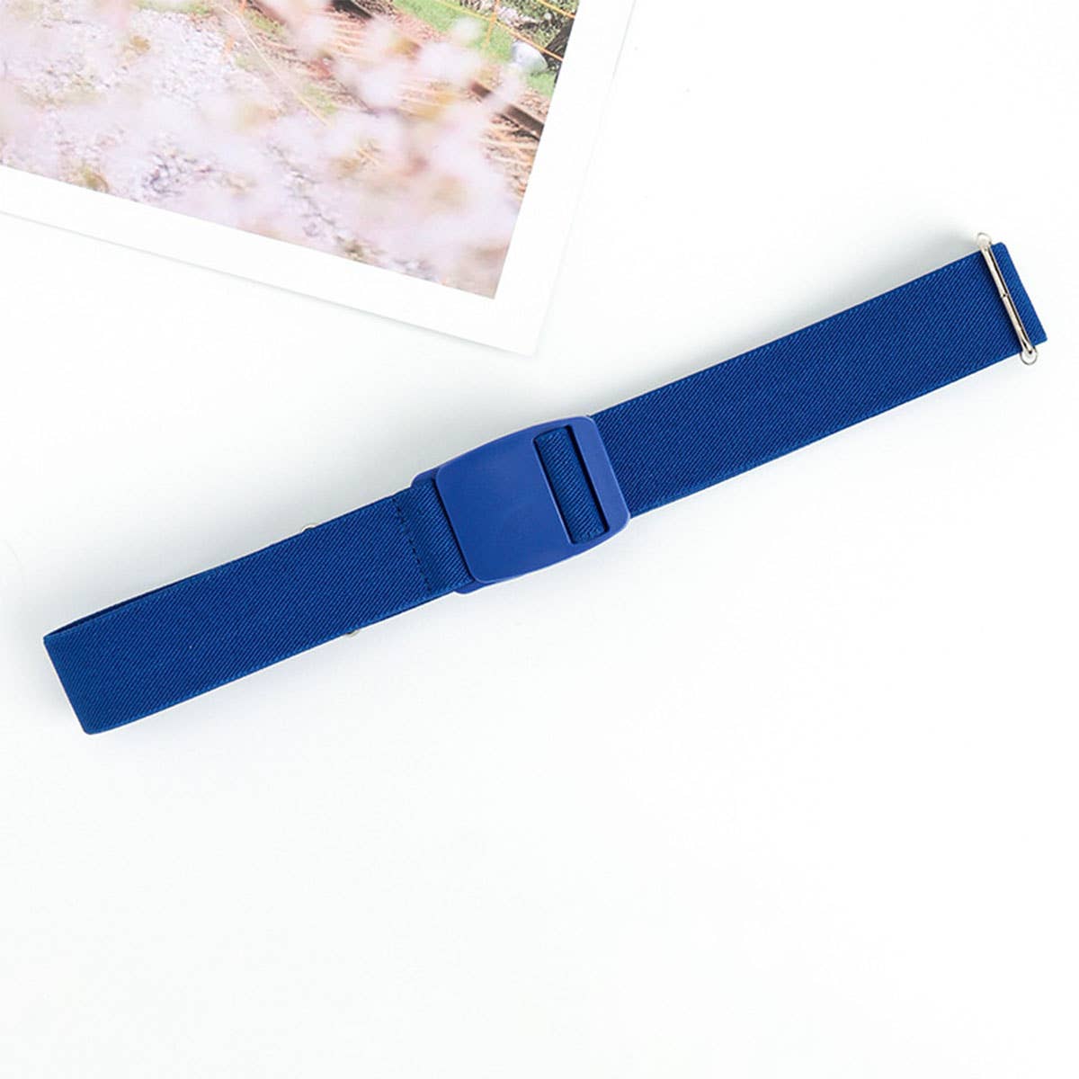 SOLID WOVEN BUCKLELESS ELASTIC WAISTBAND_CWABE0674