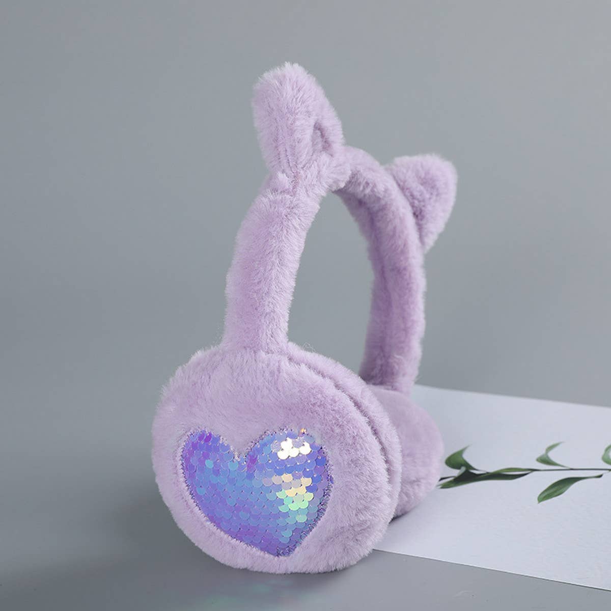2024 NEW SEQUIN LOVE HEART WARM EARMUFFS_CWMM1416